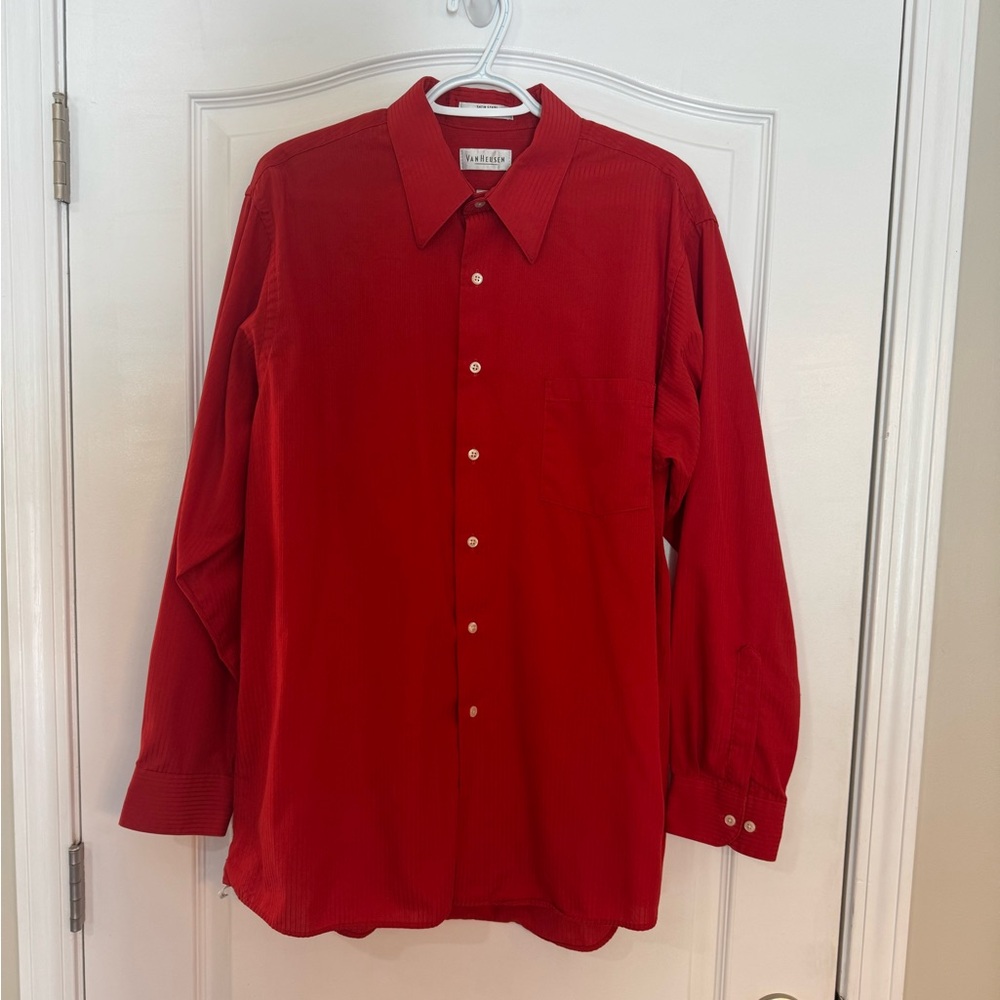 Van Heusen Red Button Down Shirt